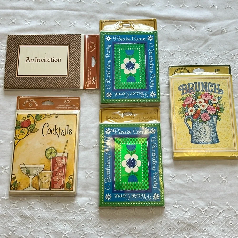 Hallmark & Drawing Board Misc Bundle of Written Invitations